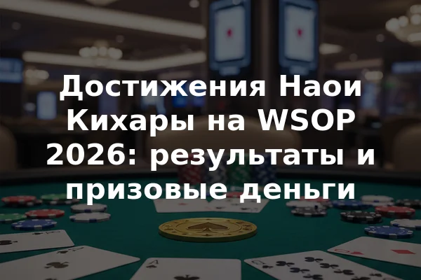 Достижения Наои Кихары на WSOP 2026: результаты и призовые деньги