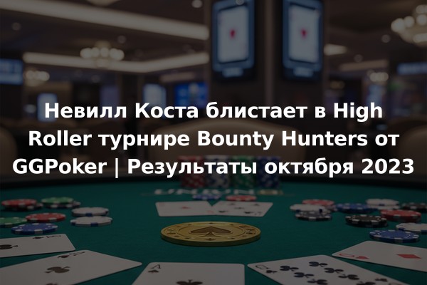 Невилл Коста блистает в High Roller турнире Bounty Hunters от GGPoker | Результаты октября 2023