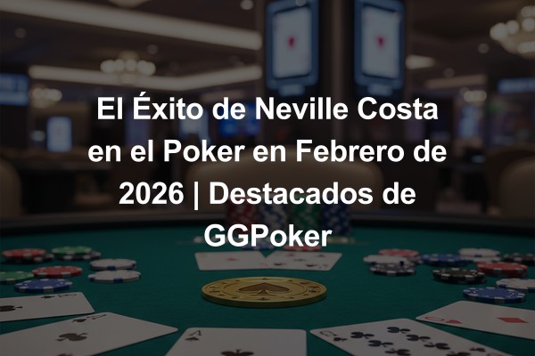 El Éxito de Neville Costa en el Poker en Febrero de 2026 | Destacados de GGPoker