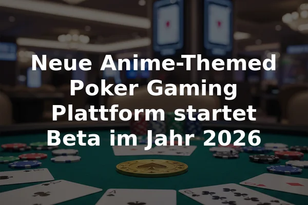 Neue Anime-Themed Poker Gaming Plattform startet Beta im Jahr 2026