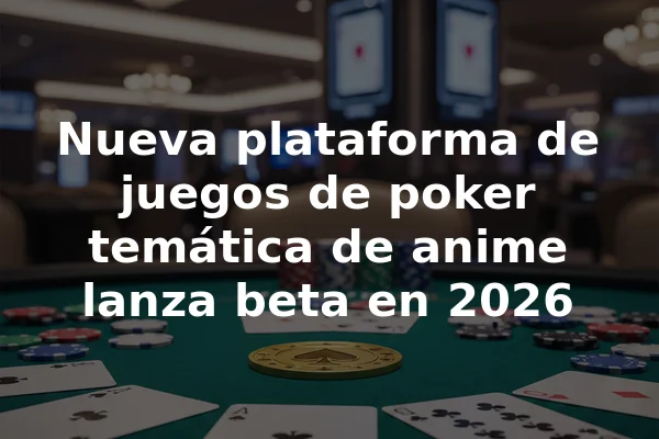 Nueva plataforma de juegos de poker temática de anime lanza beta en 2026