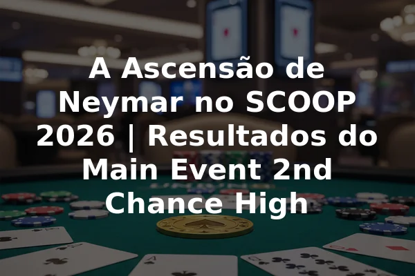 A Ascensão de Neymar no SCOOP 2026 | Resultados do Main Event 2nd Chance High