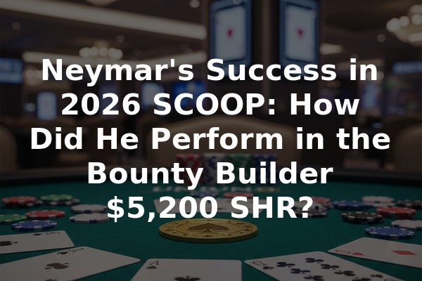 Neymar's Success in 2026 SCOOP: How Did He Perform in the Bounty Builder $5,200 SHR?