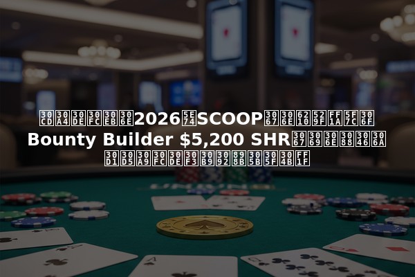 ネイマールの2026年SCOOPでの成功：彼はBounty Builder $5,200 SHRでどのようなパフォーマンスを見せたか？