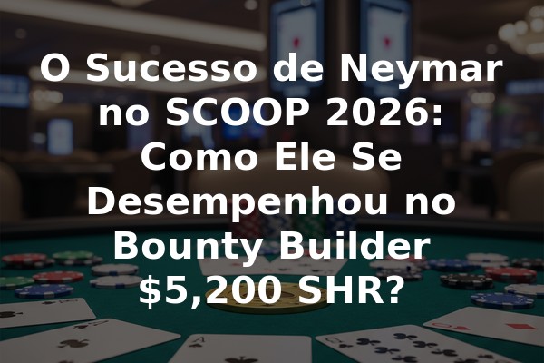 O Sucesso de Neymar no SCOOP 2026: Como Ele Se Desempenhou no Bounty Builder $5,200 SHR?