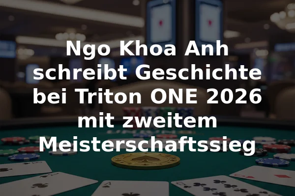 Ngo Khoa Anh schreibt Geschichte bei Triton ONE 2026 mit zweitem Meisterschaftssieg
