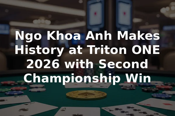 Ngo Khoa Anh Makes History at Triton ONE 2026 with Second Championship Win