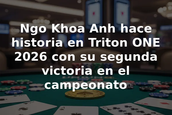 Ngo Khoa Anh hace historia en Triton ONE 2026 con su segunda victoria en el campeonato