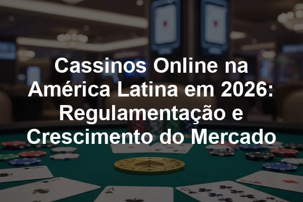 Cassinos Online na América Latina em 2026: Regulamentação e Crescimento do Mercado