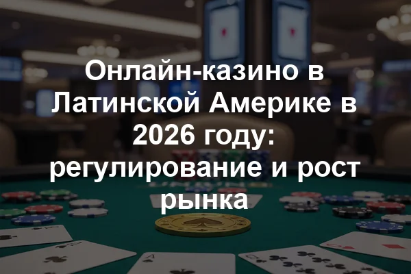 Онлайн-казино в Латинской Америке в 2026 году: регулирование и рост рынка