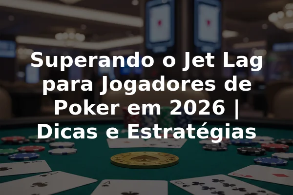 Superando o Jet Lag para Jogadores de Poker em 2026 | Dicas e Estratégias
