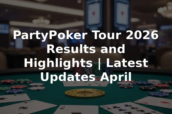 PartyPoker Tour 2026 Results and Highlights | Latest Updates April