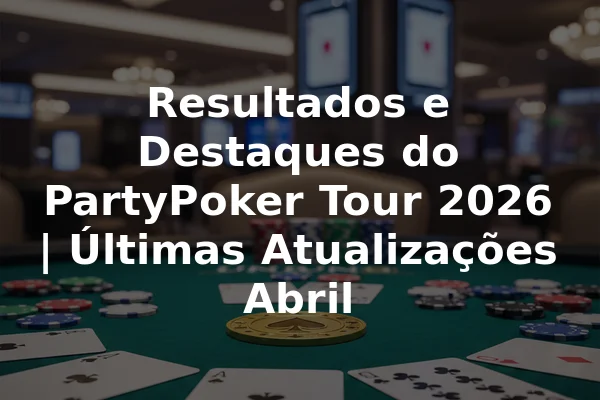 Resultados e Destaques do PartyPoker Tour 2026 | Últimas Atualizações Abril
