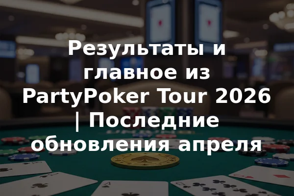 Результаты и главное из PartyPoker Tour 2026 | Последние обновления апреля