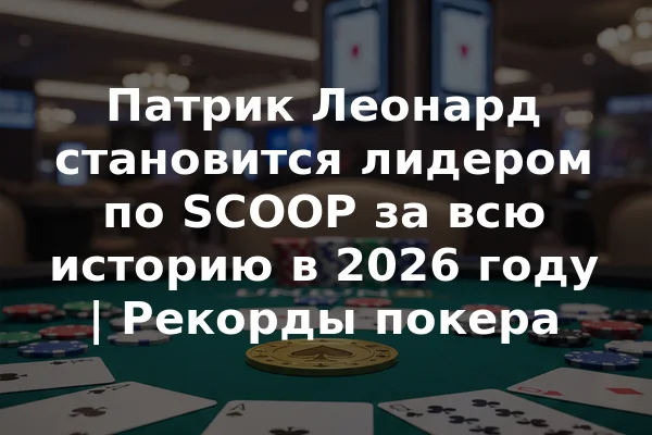 Патрик Леонард становится лидером по SCOOP за всю историю в 2026 году | Рекорды покера