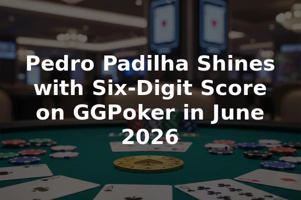 Pedro Padilha Shines with Six-Digit Score on GGPoker in June 2026