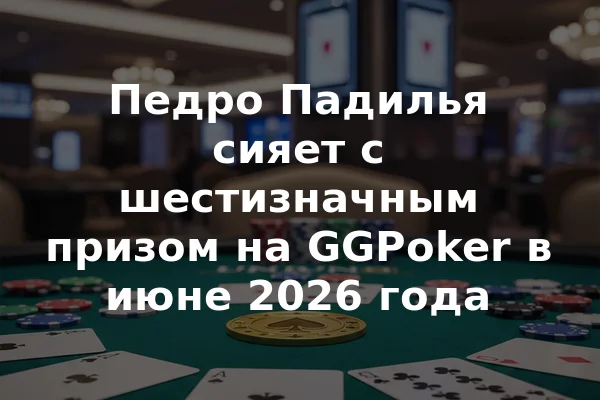 Педро Падилья сияет с шестизначным призом на GGPoker в июне 2026 года