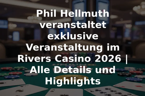 Phil Hellmuth veranstaltet exklusive Veranstaltung im Rivers Casino 2026 | Alle Details und Highlights