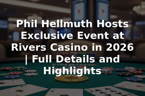 Phil Hellmuth Hosts Exclusive Event at Rivers Casino in 2026 | Full Details and Highlights