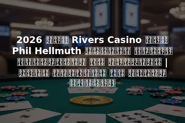 2026 में Rivers Casino में Phil Hellmuth द्वारा विशेष कार्यक्रम की मेजबानी | पूरी जानकारी और मुख्य आकर्षण