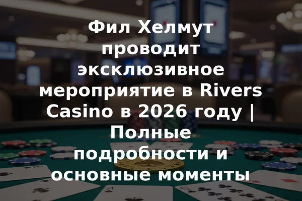 Фил Хелмут проводит эксклюзивное мероприятие в Rivers Casino в 2026 году | Полные подробности и основные моменты