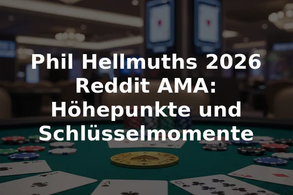 Phil Hellmuths 2026 Reddit AMA: Höhepunkte und Schlüsselmomente