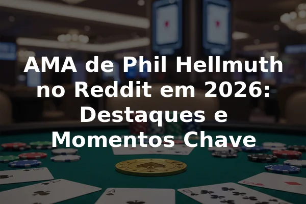 AMA de Phil Hellmuth no Reddit em 2026: Destaques e Momentos Chave