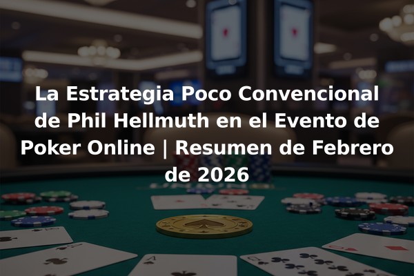 La Estrategia Poco Convencional de Phil Hellmuth en el Evento de Poker Online | Resumen de Febrero de 2026