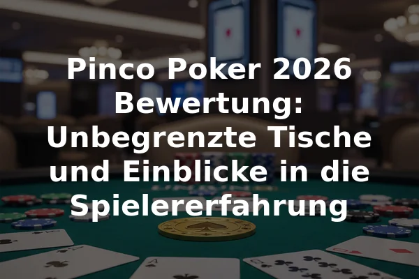 Pinco Poker 2026 Bewertung: Unbegrenzte Tische und Einblicke in die Spielererfahrung