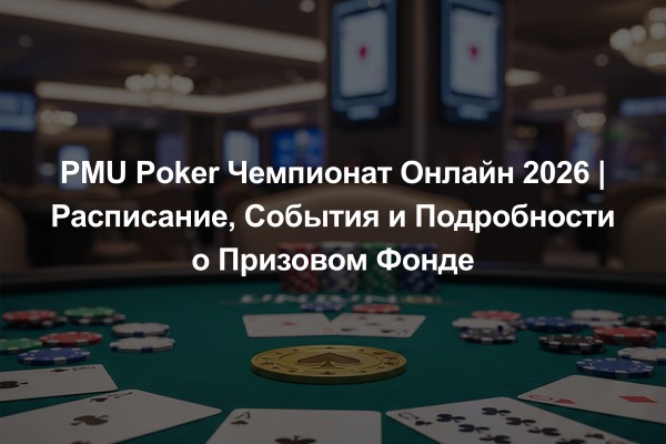 PMU Poker Чемпионат Онлайн 2026 | Расписание, События и Подробности о Призовом Фонде