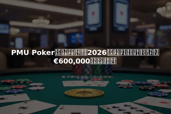PMU Poker微型系列赛2026：时间表、日期及€600,000奖池详情