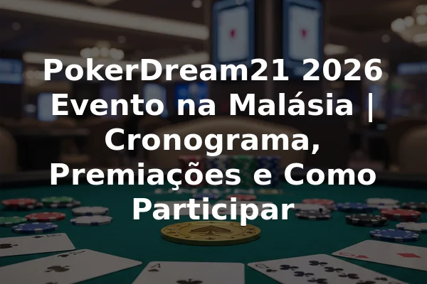 PokerDream21 2026 Evento na Malásia | Cronograma, Premiações e Como Participar