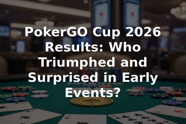 PokerGO Cup 2026 Results: Who Triumphed and Surprised in Early Events?