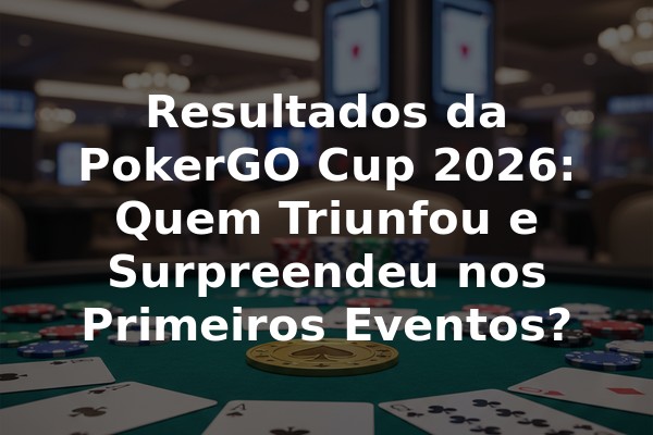 Resultados da PokerGO Cup 2026: Quem Triunfou e Surpreendeu nos Primeiros Eventos?