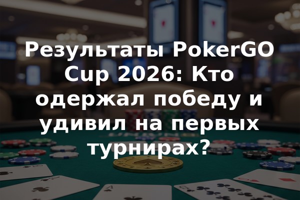 Результаты PokerGO Cup 2026: Кто одержал победу и удивил на первых турнирах?