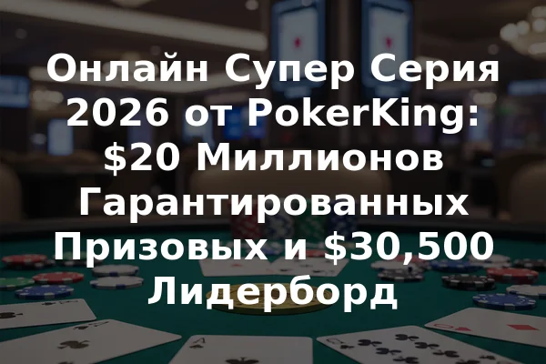 Онлайн Супер Серия 2026 от PokerKing: $20 Миллионов Гарантированных Призовых и $30,500 Лидерборд