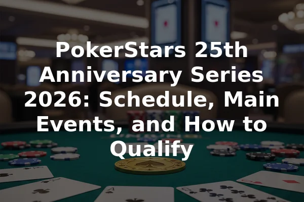 PokerStars 25th Anniversary Series 2026: Schedule, Main Events, and How to Qualify