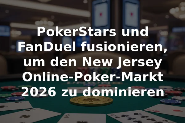 PokerStars und FanDuel fusionieren, um den New Jersey Online-Poker-Markt 2026 zu dominieren