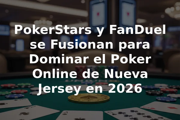 PokerStars y FanDuel se Fusionan para Dominar el Poker Online de Nueva Jersey en 2026