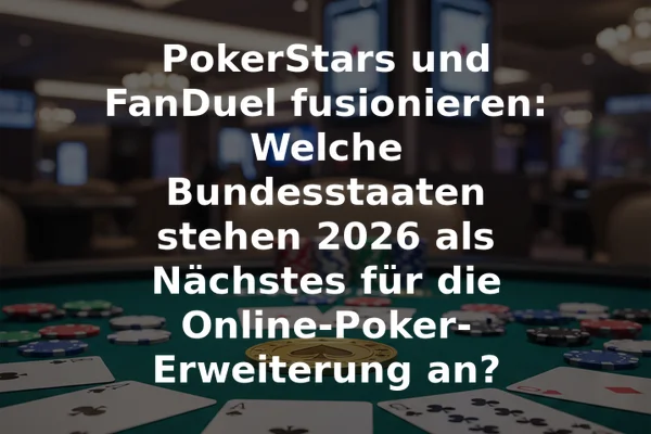 PokerStars und FanDuel fusionieren: Welche Bundesstaaten stehen 2026 als Nächstes für die Online-Poker-Erweiterung an?