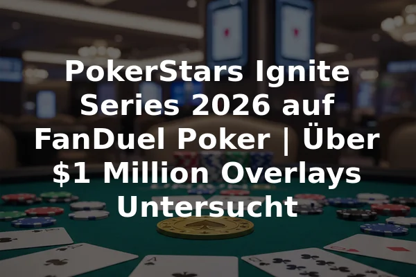 PokerStars Ignite Series 2026 auf FanDuel Poker | Über $1 Million Overlays Untersucht