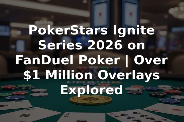 PokerStars Ignite Series 2026 on FanDuel Poker | Over $1 Million Overlays Explored