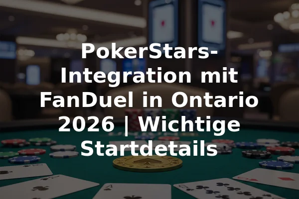 PokerStars-Integration mit FanDuel in Ontario 2026 | Wichtige Startdetails