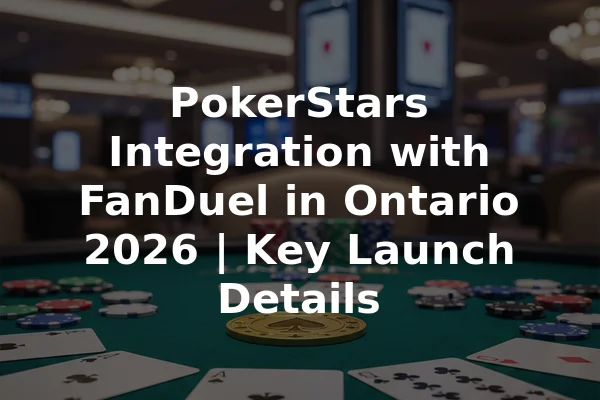 PokerStars Integration with FanDuel in Ontario 2026 | Key Launch Details