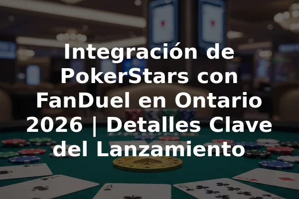 Integración de PokerStars con FanDuel en Ontario 2026 | Detalles Clave del Lanzamiento
