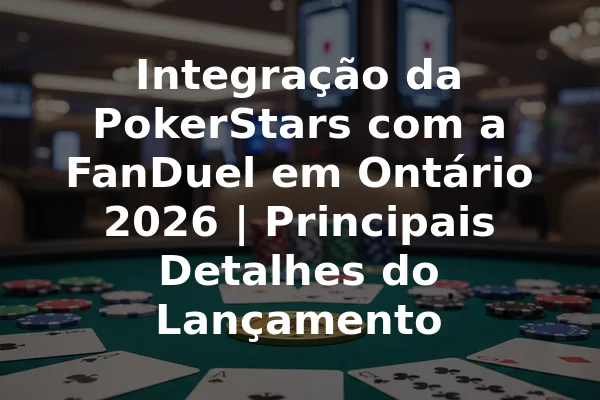 Integração da PokerStars com a FanDuel em Ontário 2026 | Principais Detalhes do Lançamento