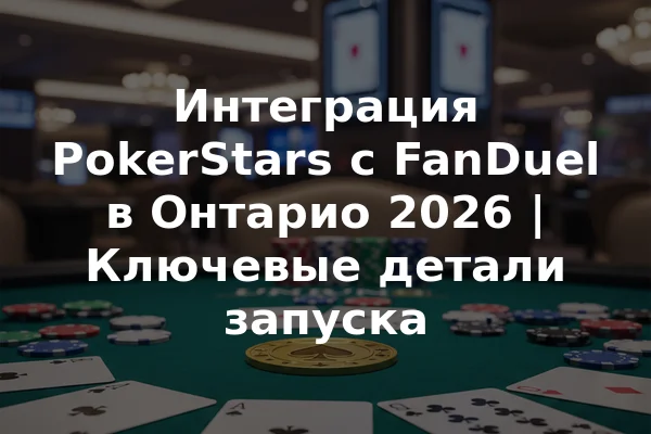 Интеграция PokerStars с FanDuel в Онтарио 2026 | Ключевые детали запуска