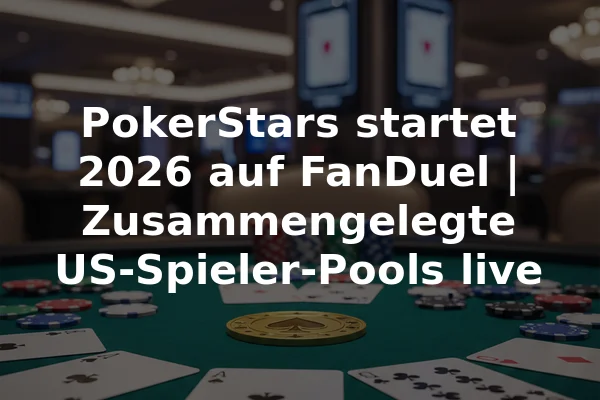 PokerStars startet 2026 auf FanDuel | Zusammengelegte US-Spieler-Pools live