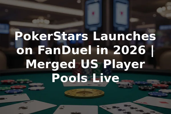 PokerStars Launches on FanDuel in 2026 | Merged US Player Pools Live