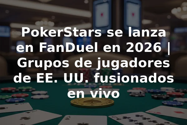 PokerStars se lanza en FanDuel en 2026 | Grupos de jugadores de EE. UU. fusionados en vivo